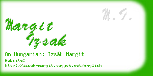 margit izsak business card